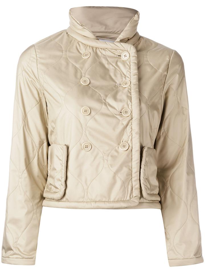Aspesi - Padded Cropped Jacket - Women - Polyester - L, Nude/neutrals, Polyester
