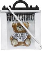 Moschino Transparent Teddy Print Tote Bag - White