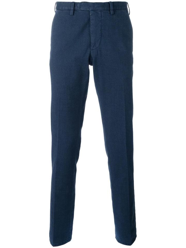 Biagio Sananiello Sport Chinos, Men's, Size: 46, Blue, Cotton/polyester/spandex/elastane