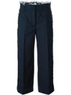 Thom Browne Frayed Edge Cropped Trousers