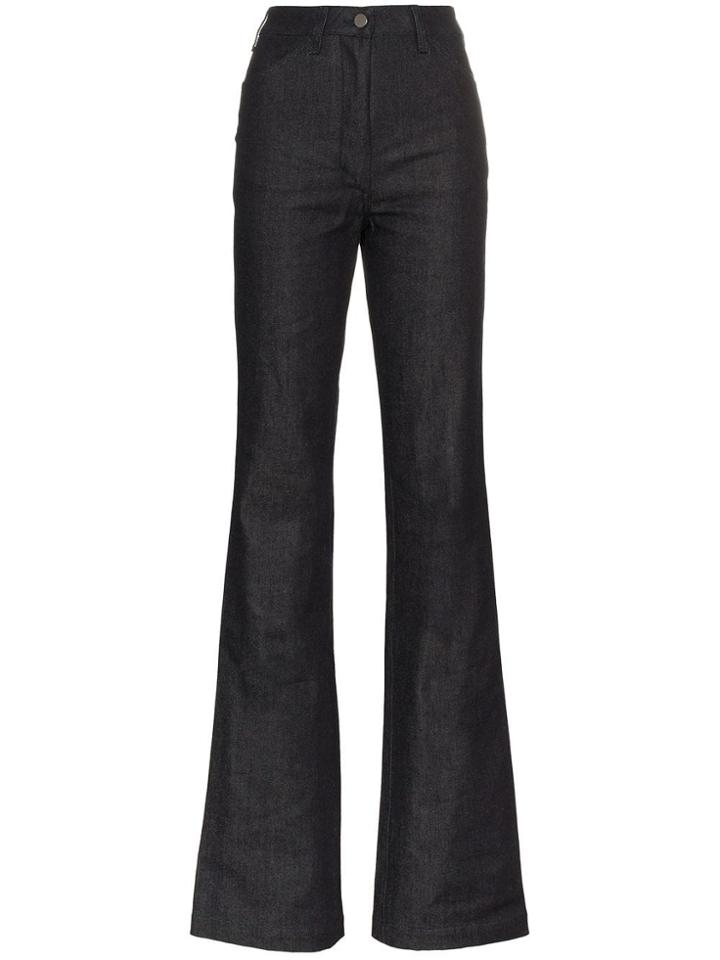 A Plan High Waisted Flared Jeans - Blue