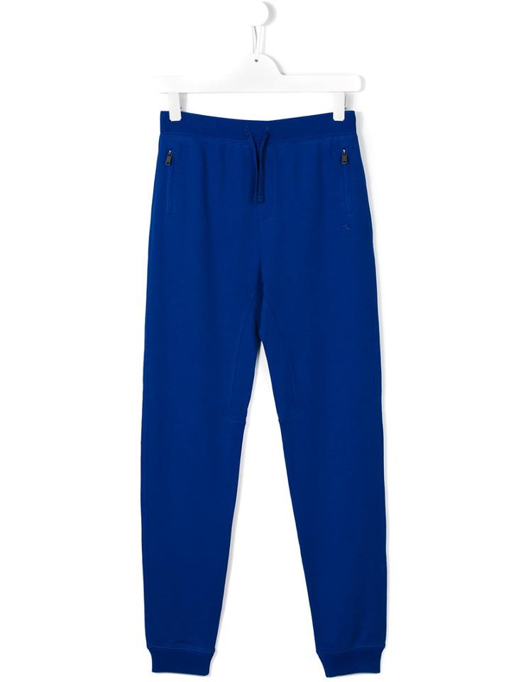 Burberry Kids Classic Sweatpants, Boy's, Size: 14 Yrs, Blue