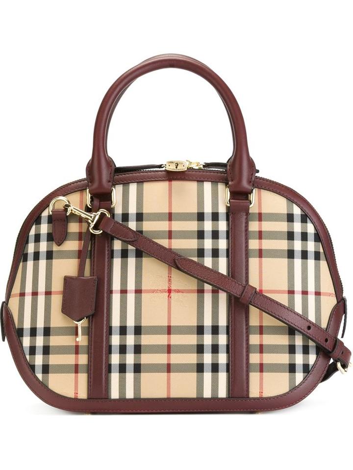 Burberry The Small Orchard Tote, Women's, Nude/neutrals, Calf Leather/polyamide/polyester