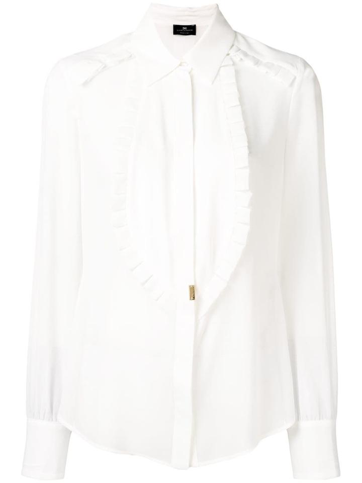 Elisabetta Franchi Stretch Button Shirt - White