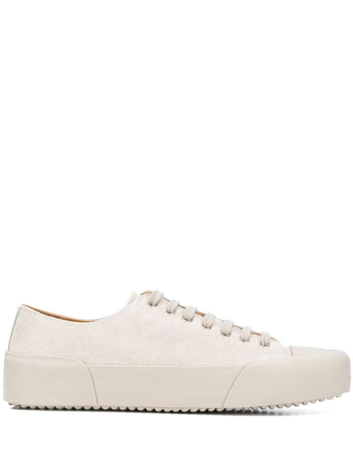 Jil Sander Ridged Court Sneakers - Neutrals