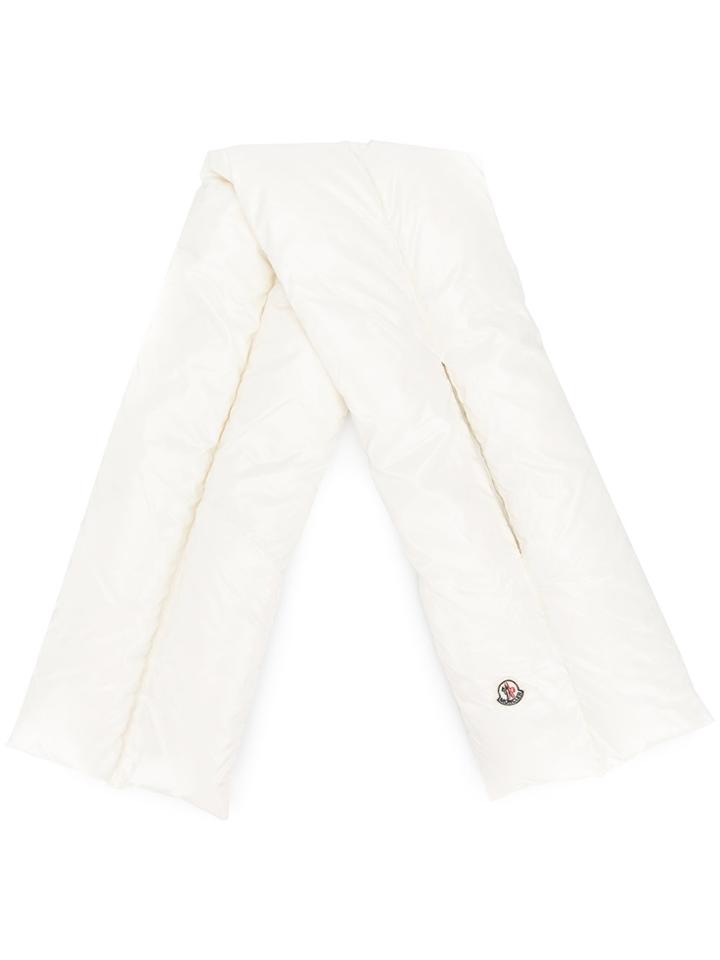 Moncler Cross Padded Scarf - White