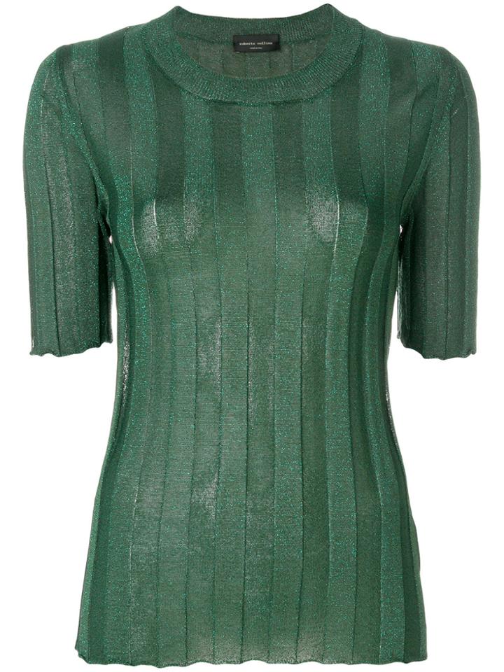 Roberto Collina Shortsleeved Jumper - Green