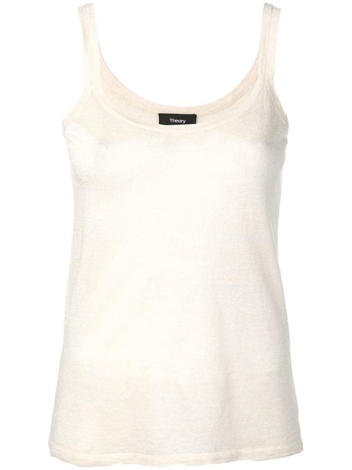 Theory Round Neck Tank Top - Neutrals