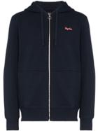 Rapha Logo Embroidered Hoodie - Blue