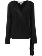 Dvf Diane Von Furstenberg Wrap Top - Black