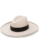 Borsalino Wide Brimmed Hat - White