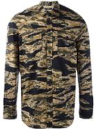 Diesel Camouflage Print Shirt, Men's, Size: Xl, Black, Cotton