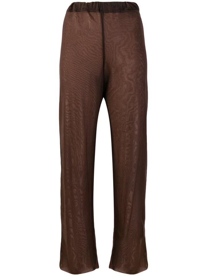 Helmut Lang Vintage Sheer Panel Trousers - Brown
