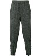 Issey Miyake Textured Tapered Trousers - Black