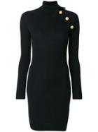 Pierre Balmain Shoulder Button Dress - Black