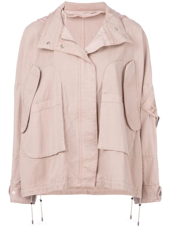 Army Yves Salomon Oversize Jacket - Nude & Neutrals