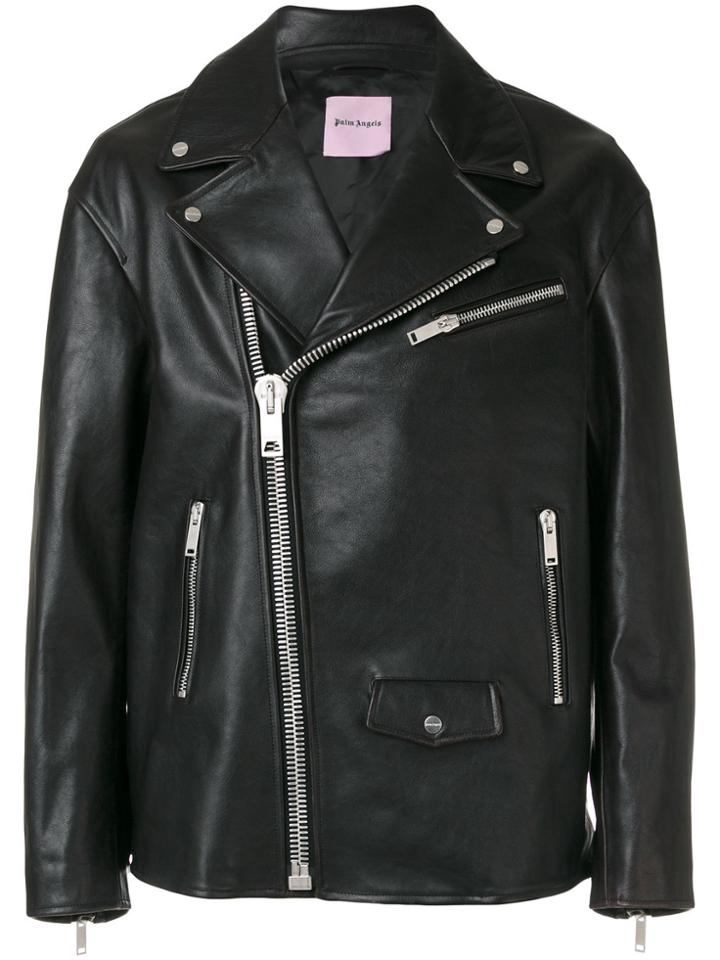 Palm Angels Biker Jacket - Black