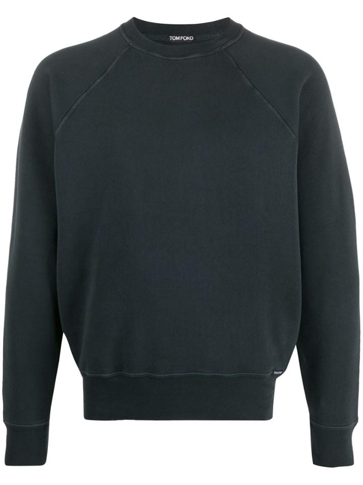 Tom Ford Ribbed Crewneck Sweater - Grey