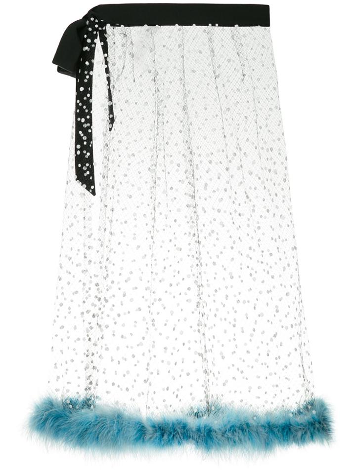 Tu Es Mon Trésor Flared Midi Skirt - Black