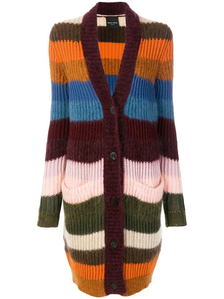 Roberto Collina Striped Long Cardigan - Multicolour