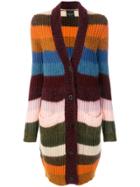 Roberto Collina Striped Long Cardigan - Multicolour