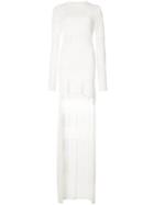 Antonio Berardi High Low Knit Top, Women's, Size: 44, White, Rayon/polyester
