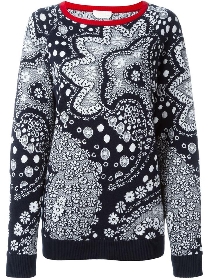 Chloé - Paisley Print Jumper - Women - Cotton - S, Blue, Cotton