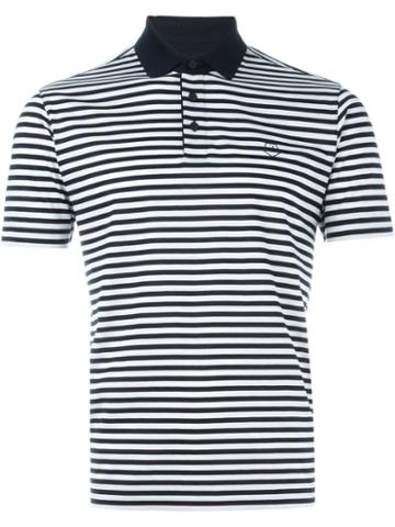 Z Zegna Striped Polo Shirt, Men's, Size: L, Blue, Cotton