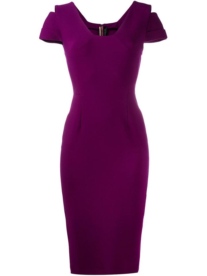 Roland Mouret 'bleeker' Dress, Women's, Size: 8, Pink/purple, Polyamide/polyester/spandex/elastane/viscose