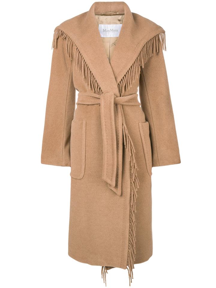 Max Mara Belted Robe Coat - Nude & Neutrals