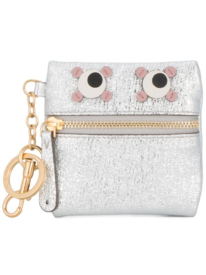 Anya Hindmarch Silver Leather Circulus Eyes Coin Purse - Metallic