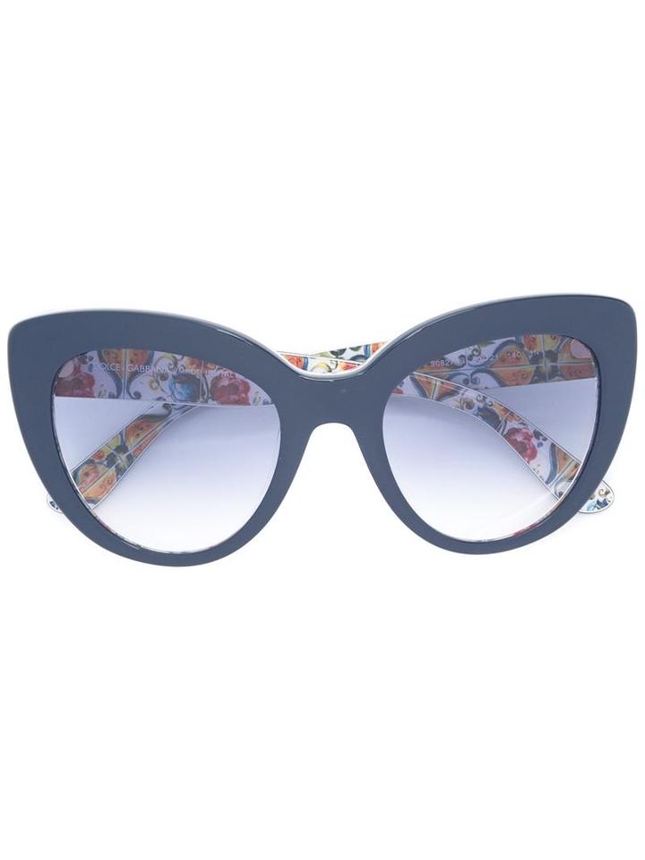 Dolce & Gabbana Cat Eye Frame Sunglasses, Women's, Blue, Acetate