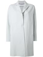 Harris Wharf London Single Breasted Coat, Women's, Size: 44, Grey, Cotton/polyamide/spandex/elastane