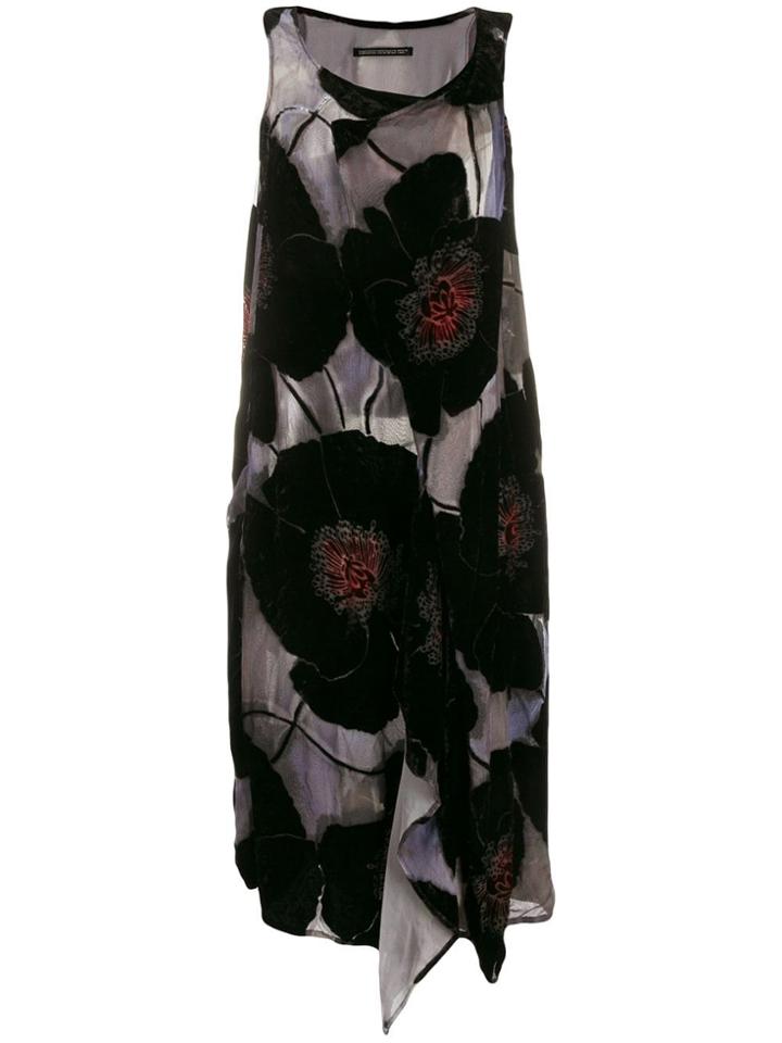 Yohji Yamamoto Draped Shift Dress - Black