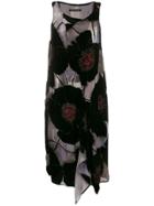 Yohji Yamamoto Draped Shift Dress - Black