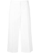 Boutique Moschino Cropped Wide Leg Trousers - White