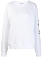 Styland Logo Sleeve Print Sweatshirt - White