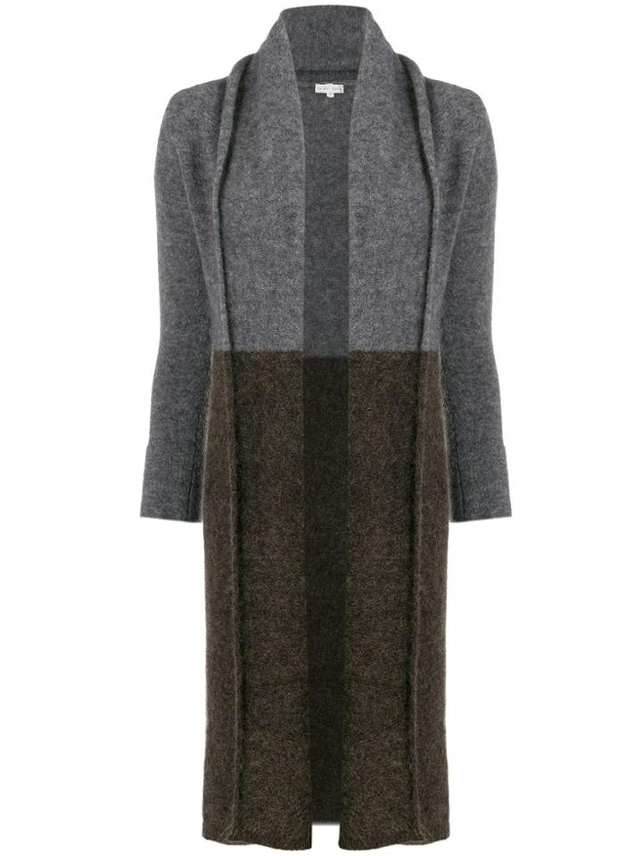 Borgo Asolo Colour Block Longline Cardigan - Grey