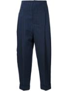 Haider Ackermann Pinstriped Cropped Trousers