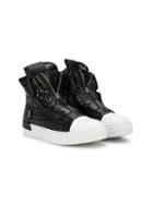 Cinzia Araia Kids Teen Zip Front Boots - Black