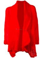 Daniela Gregis Wrinkled Pinned Jacket, Women's, Red, Linen/flax