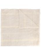Brunello Cucinelli Gold-striped Scarf, Women's, Nude/neutrals, Polyester/cupro/cashmere
