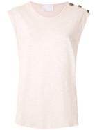 Andrea Bogosian Decorative Buttons Tank - Pink