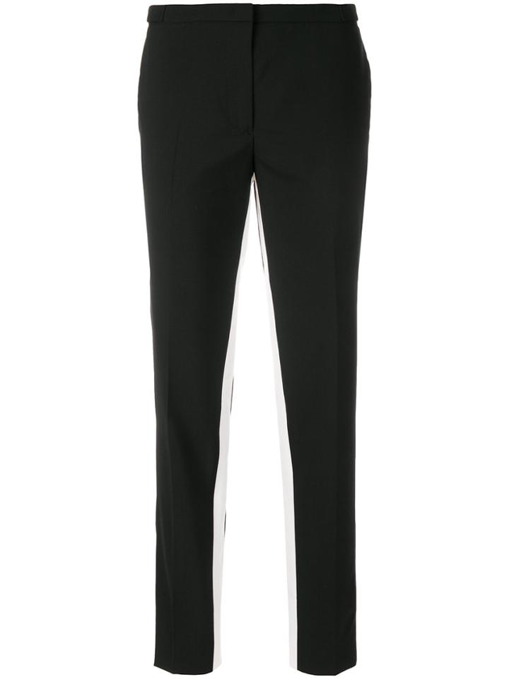 Prada Contrast-stripe Tailored Trousers - Black