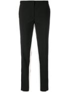 Prada Contrast-stripe Tailored Trousers - Black