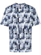 Versus - Safety Pin Print T-shirt - Men - Cotton - L, Blue, Cotton