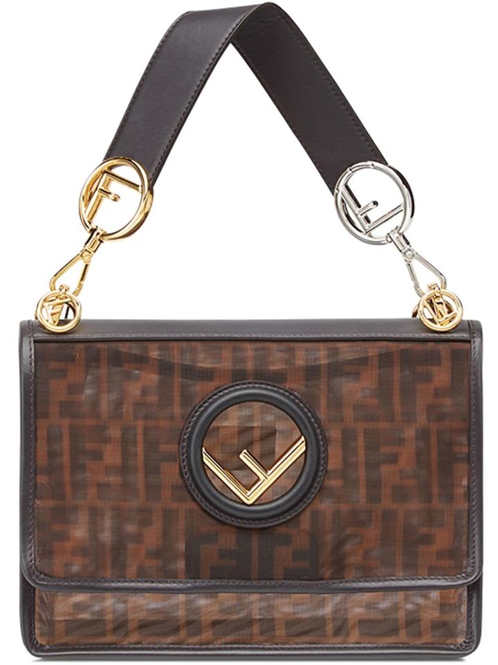 Fendi Kan Printed Shoulder Bag - Brown