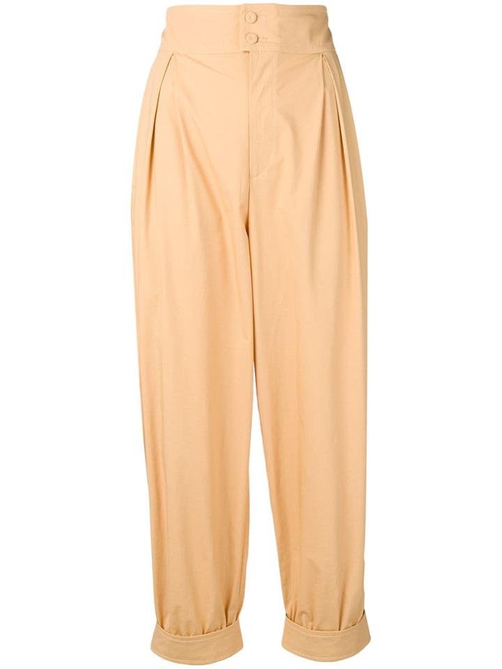 Philosophy Di Lorenzo Serafini Paper Bag Trousers - Neutrals