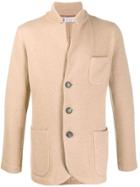 Brunello Cucinelli Knit Buttoned Blazer - Neutrals
