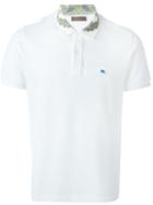 Etro Paisley Collar Polo Shirt, Men's, Size: Xl, White, Cotton